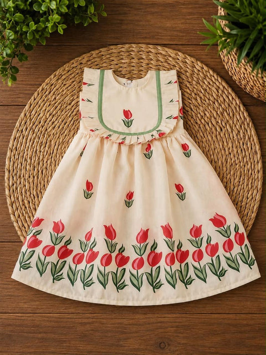 Girl's Festive Tulip Bloom Dress
