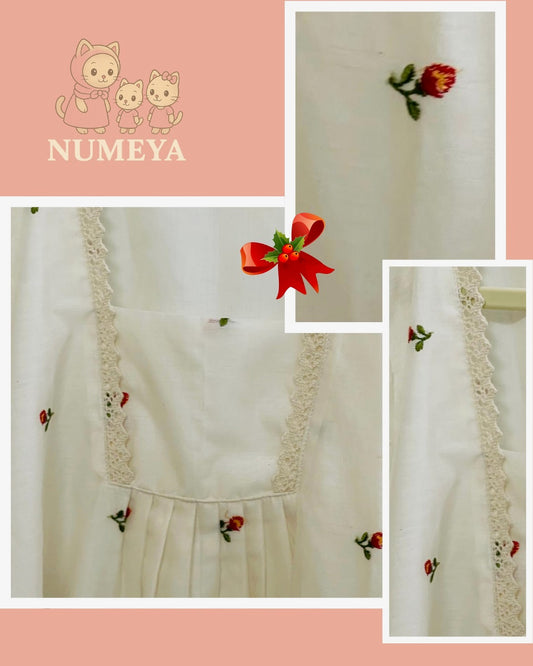 NM07 - Mul Chanderi Embroidered Dress for Moms