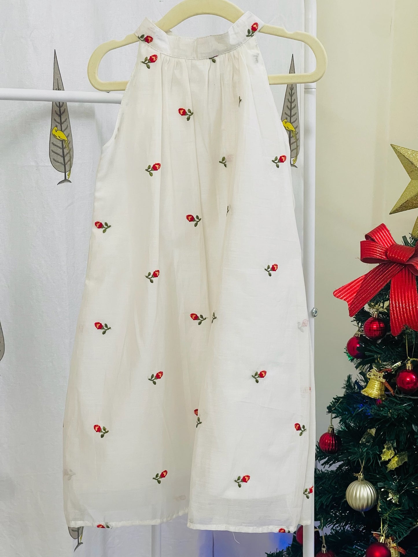 Girl's Mul Chanderi A-line Dress
