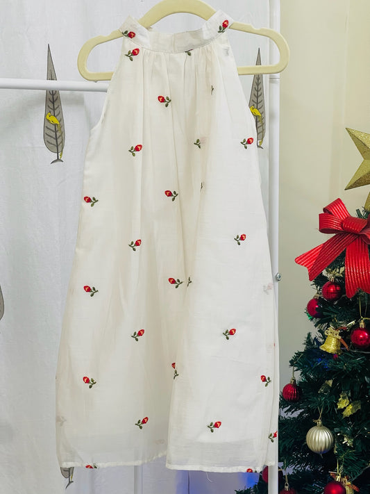 NM06 - Mul Chanderi A-line Dress for Girls