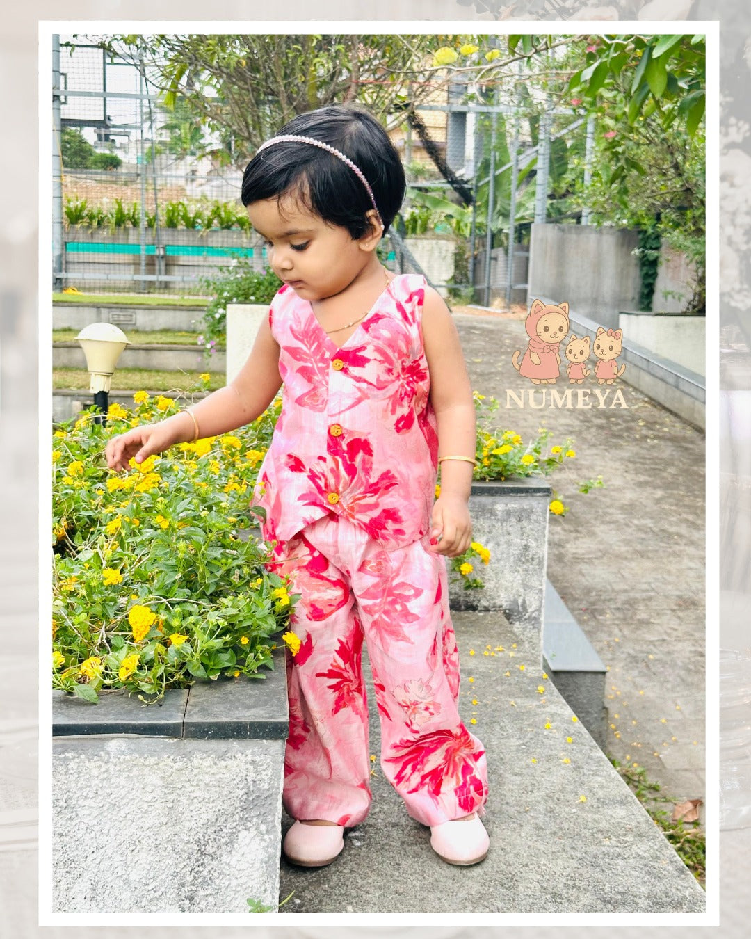 Girl's Pink Petal Co-Ord Set